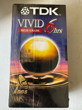 Sony T-120VF Blank VHS Video Tape 6 Hours Premium Grade Sealed 3 Pack